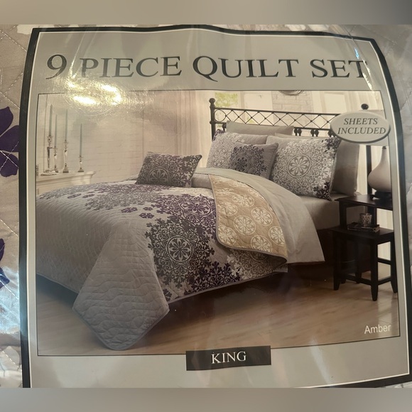 New King Size 9 Piece Quilt Set - Picture 6 of 6